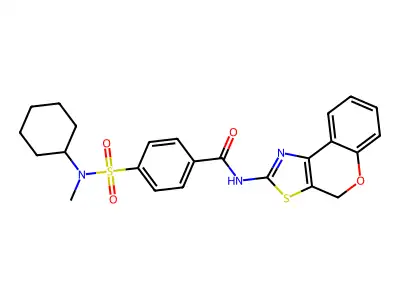 N-(4H-chromeno[4,3-d]thiazol-2-yl)-4-(N-cyclohexyl-N-methylsulfamoyl)benzamide structure