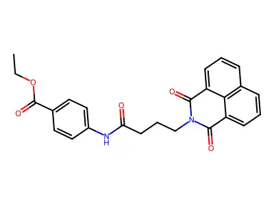 ethyl 4-{[4-(1,3-dioxo-1H-benzo[de]isoquinolin-2(3H)-yl)butanoyl]amino}benzoate structure