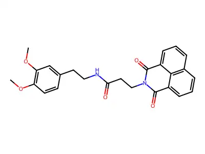 N-[2-(3,4-dimethoxyphenyl)ethyl]-3-(1,3-dioxo-1H-benzo[de]isoquinolin-2(3H)-yl)propanamide structure