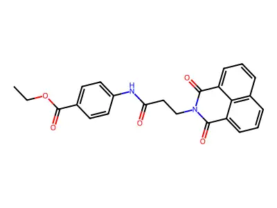 ethyl 4-(3-(1,3-dioxo-1H-benzo[de]isoquinolin-2(3H)-yl)propanamido)benzoate structure