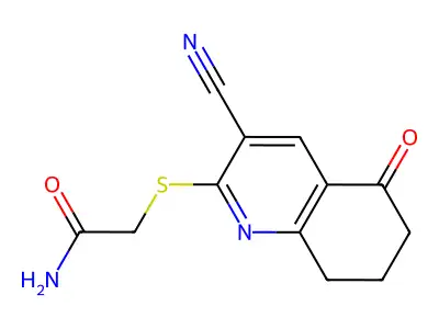 2-((3-Cyano-5-oxo-5,6,7,8-tetrahydroquinolin-2-yl)thio)acetamide structure