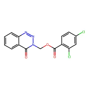 (4-oxo-1,2,3-benzotriazin-3(4H)-yl)methyl 2,4-dichlorobenzoate structure