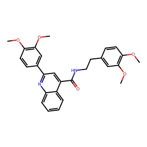 2-(3,4-dimethoxyphenyl)-N-[2-(3,4-dimethoxyphenyl)ethyl]quinoline-4-carboxamide structure