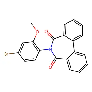 6-(4-bromo-2-methoxyphenyl)-5H-dibenzo[c,e]azepine-5,7(6H)-dione structure