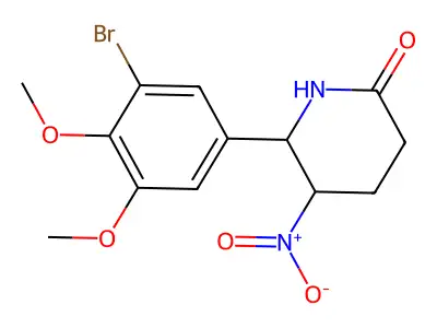 6-(3-Bromo-4,5-dimethoxyphenyl)-5-nitropiperidin-2-one structure