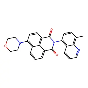 2-(8-Methylquinolin-5-yl)-6-morpholin-4-ylbenzo[de]isoquinoline-1,3-dione structure
