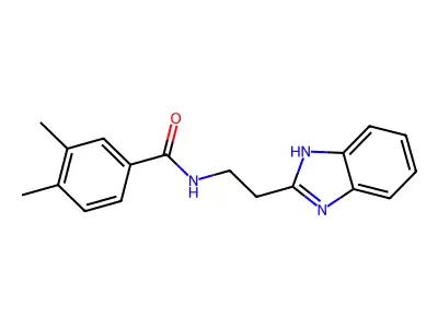 N-[2-(1H-benzimidazol-2-yl)ethyl]-3,4-dimethylbenzamide structure