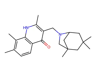 2,7,8-trimethyl-3-[(1,3,3-trimethyl-6-azabicyclo[3.2.1]oct-6-yl)methyl]-4-quinolinol structure