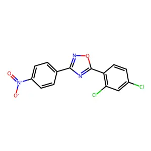 5-(2,4-Dichlorophenyl)-3-(4-nitrophenyl)-1,2,4-oxadiazole structure