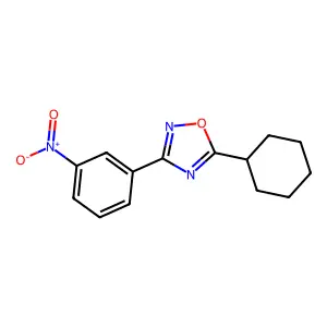 5-Cyclohexyl-3-(3-nitrophenyl)-1,2,4-oxadiazole structure