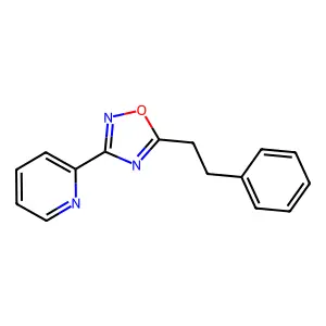 2-[5-(2-Phenylethyl)-1,2,4-oxadiazol-3-yl]pyridine structure