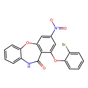 7-(2-bromophenoxy)-9-nitro-5H-benzo[b][1,4]benzoxazepin-6-one structure