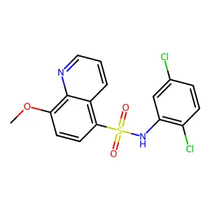 N-(2,5-dichlorophenyl)-8-methoxyquinoline-5-sulfonamide structure