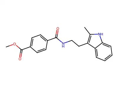 Methyl 4-[[[2-(2-methyl-1H-indol-3-yl)ethyl]amino]carbonyl]benzoate structure