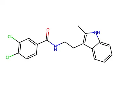 3,4-Dichloro-N-(2-(2-methyl-1H-indol-3-yl)ethyl)benzamide structure
