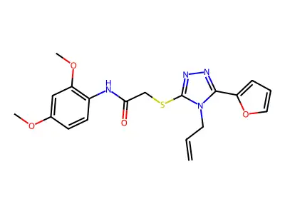 N-(2,4-dimethoxyphenyl)-2-{[5-(furan-2-yl)-4-(prop-2-en-1-yl)-4H-1,2,4-triazol-3-yl]sulfanyl}acetamide structure