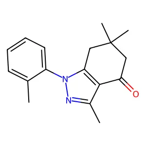 3,6,6-Trimethyl-1-(2-methylphenyl)-1,5,6,7-tetrahydro-4H-indazol-4-one structure