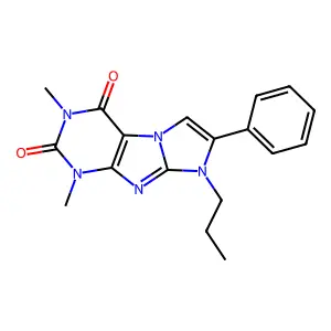 2,4-Dimethyl-7-phenyl-6-propylpurino[7,8-a]imidazole-1,3-dione structure