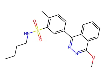 N-butyl-5-(4-methoxyphthalazin-1-yl)-2-methylbenzenesulfonamide structure