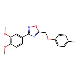 3-(3,4-Dimethoxyphenyl)-5-[(4-methylphenoxy)methyl]-1,2,4-oxadiazole structure