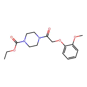 Ethyl 4-[(2-methoxyphenoxy)acetyl]piperazine-1-carboxylate structure