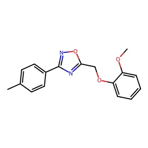 5-[(2-Methoxyphenoxy)methyl]-3-(4-methylphenyl)-1,2,4-oxadiazole structure