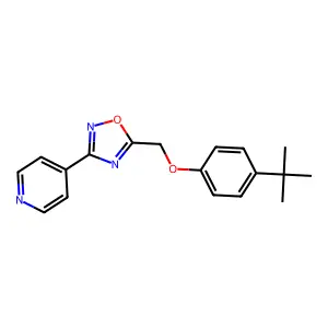 5-[(4-Tert-butylphenoxy)methyl]-3-pyridin-4-yl-1,2,4-oxadiazole structure