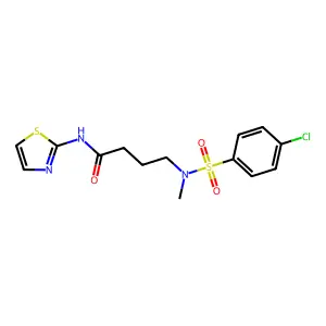 4-[(4-Chloro-benzenesulfonyl)-methyl-amino]-N-thiazol-2-yl-butyramide structure