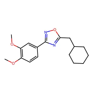 5-(Cyclohexylmethyl)-3-(3,4-dimethoxyphenyl)-1,2,4-oxadiazole structure