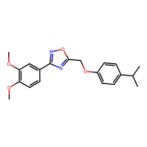3-(3,4-Dimethoxyphenyl)-5-{[4-(propan-2-yl)phenoxy]methyl}-1,2,4-oxadiazole structure