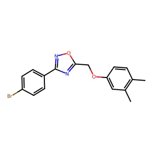 3-(4-Bromophenyl)-5-[(3,4-dimethylphenoxy)methyl]-1,2,4-oxadiazole structure
