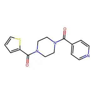 1-Isonicotinoyl-4-(2-thienylcarbonyl)piperazine structure