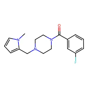 (3-Fluorophenyl)-[4-[(1-methylpyrrol-2-yl)methyl]piperazin-1-yl]methanone structure
