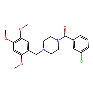 (3-Chlorophenyl)-[4-[(2,4,5-trimethoxyphenyl)methyl]piperazin-1-yl]methanone structure