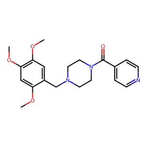 Pyridin-4-yl-[4-[(2,4,5-trimethoxyphenyl)methyl]piperazin-1-yl]methanone structure