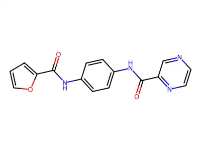 N-[4-(furan-2-carbonylamino)phenyl]pyrazine-2-carboxamide structure