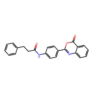 N-[4-(4-oxo-3,1-benzoxazin-2-yl)phenyl]-3-phenylpropanamide structure