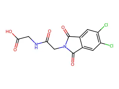 2-(2-(5,6-Dichloro-1,3-dioxoisoindolin-2-yl)acetamido)acetic acid structure
