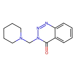 3-(piperidin-1-ylmethyl)-1,2,3-benzotriazin-4(3H)-one structure