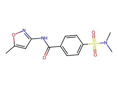 4-(dimethylsulfamoyl)-N-(5-methyl-1,2-oxazol-3-yl)benzamide structure