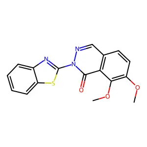 2-(benzo[d]thiazol-2-yl)-7,8-dimethoxyphthalazin-1(2H)-one structure