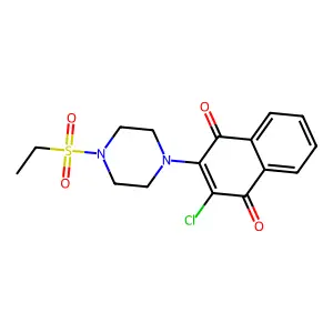 2-Chloro-3-(4-ethylsulfonylpiperazin-1-yl)naphthalene-1,4-dione structure
