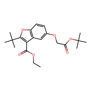 Ethyl 5-[2-(tert-butoxy)-2-oxoethoxy]-2-tert-butyl-1-benzofuran-3-carboxylate structure
