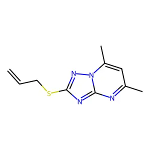 5,7-Dimethyl-2-prop-2-enylsulfanyl-[1,2,4]triazolo[1,5-a]pyrimidine structure