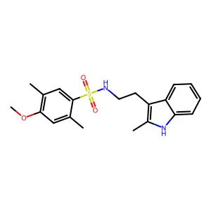 4-methoxy-2,5-dimethyl-N-[2-(2-methyl-1H-indol-3-yl)ethyl]benzene-1-sulfonamide structure