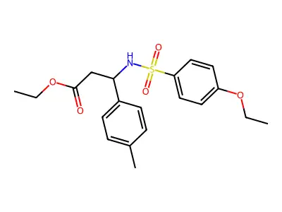 Ethyl 3-{[(4-ethoxyphenyl)sulfonyl]amino}-3-(4-methylphenyl)propanoate structure