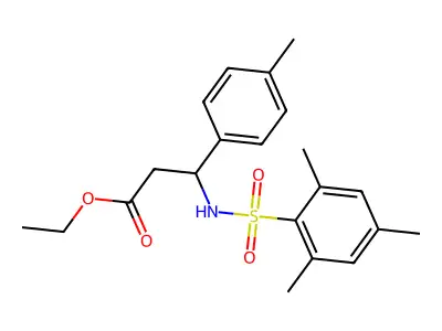 Ethyl 3-[(mesitylsulfonyl)amino]-3-(4-methylphenyl)propanoate structure