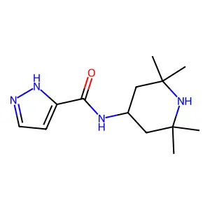 N-(2,2,6,6-tetramethylpiperidin-4-yl)-1H-pyrazole-3-carboxamide structure