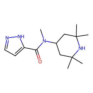 N-Methyl-N-(2,2,6,6-tetramethyl-4-piperidinyl)-1H-pyrazole-3-carboxamide structure