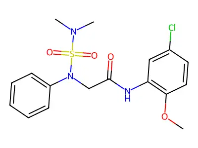 N-(5-chloro-2-methoxyphenyl)-2-[N-(dimethylsulfamoyl)anilino]acetamide structure